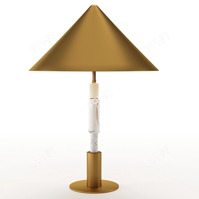 Sleek Stacked Table Lamp 3D model image 2