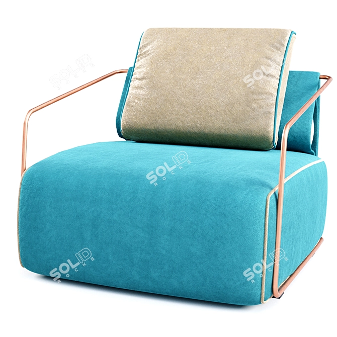 Elegant Adex Armchair by Belta Frajumar 3D model image 1