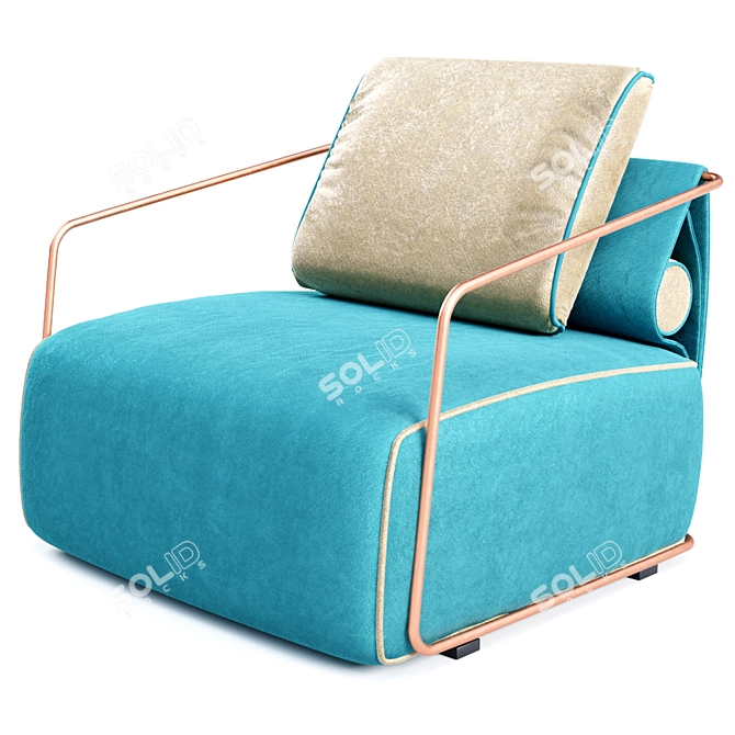 Elegant Adex Armchair by Belta Frajumar 3D model image 3