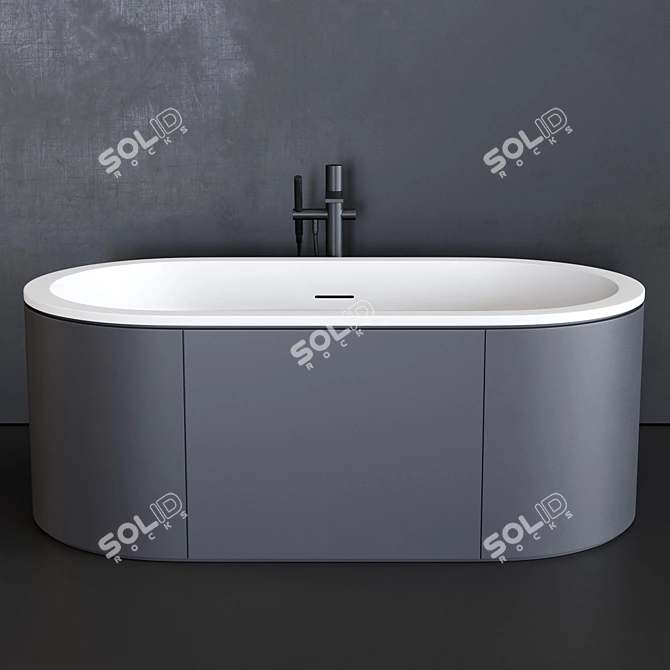 Arcadia Cibele: Freestanding Livingtec® Bathtub 3D model image 3