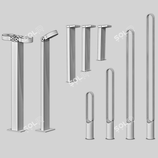 Illuminate the Night: Street Lighting Pack 3 3D model image 2