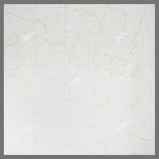 Luxurious White Gold Calacatta Marble Ceramic 3D model image 1