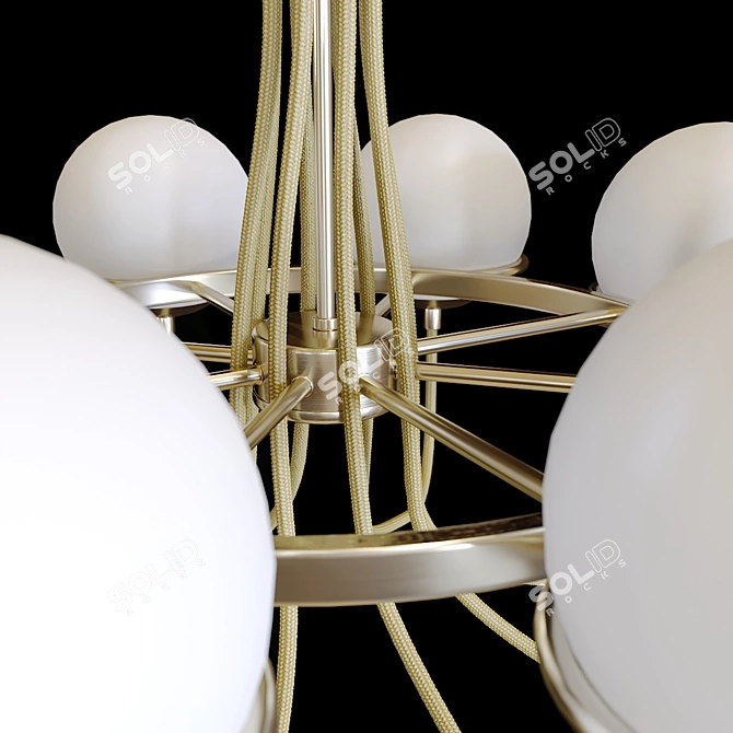 Elegant Bergamo 8-Light Chandelier 3D model image 2