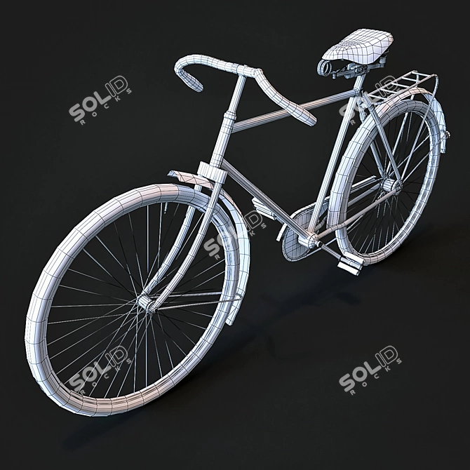 Vintage Bicycle: Textured, High Quality 3D model image 5