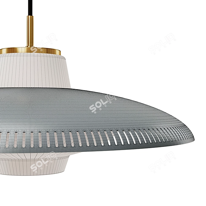 Vintage Opal Pendant by WARM Nordic - 6 Shades, 450mm x 170mm 3D model image 2