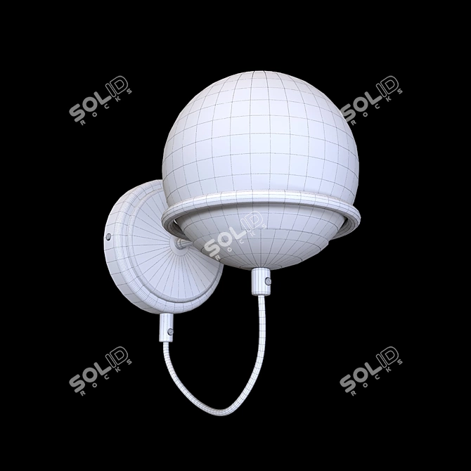 Elegant Bergamo Sconce: Chrome or Gold | A2990AP 3D model image 2