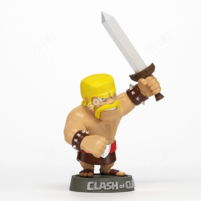 Barbarian - Clash of Clans Game 3D model image 2