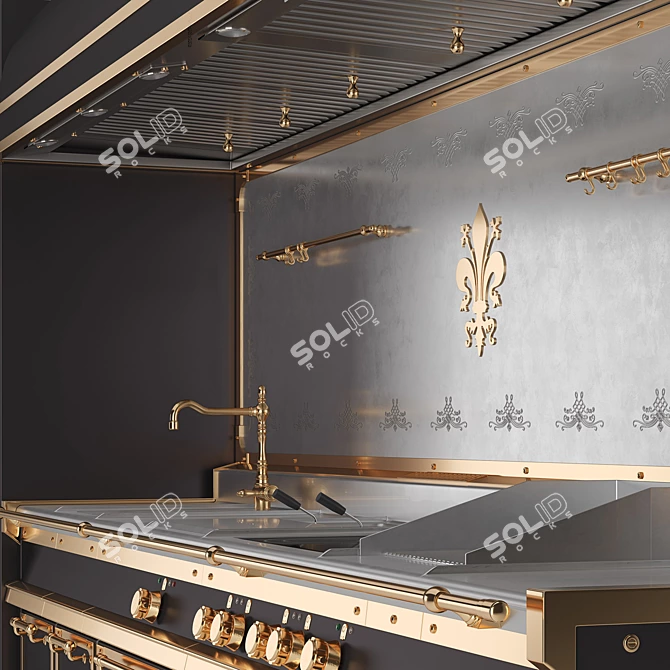 Italian Crafted Officer Gullo Kitchen 3D model image 2