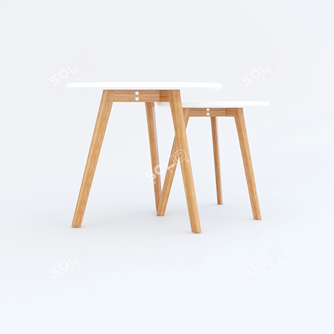 Scandi Modern Coffee Table 3D model image 2
