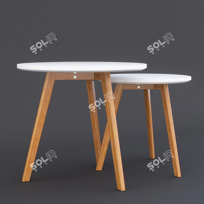 Scandi Modern Coffee Table 3D model image 5