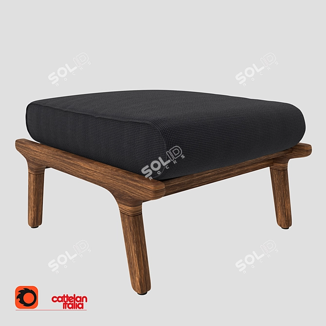 Luxury Bay Ottoman: Elegant & Versatile 3D model image 1