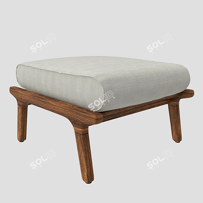 Luxury Bay Ottoman: Elegant & Versatile 3D model image 7