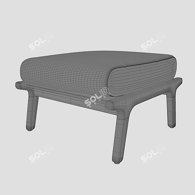 Luxury Bay Ottoman: Elegant & Versatile 3D model image 10