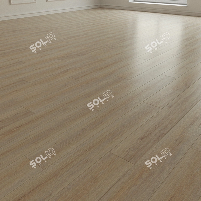 Title: Natural Wood Parquet Laminate 3D model image 2