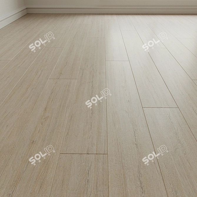 Title: Natural Wood Laminate Parquet 3D model image 3