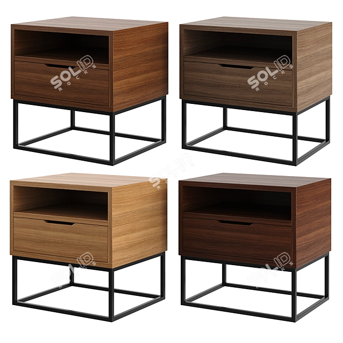 Stylish Jameson Bedside Table 3D model image 2