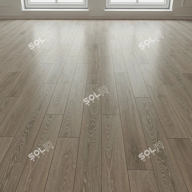 Natural Wood Parquet Flooring 3D model image 1