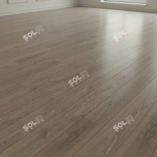 Natural Wood Parquet Flooring 3D model image 2