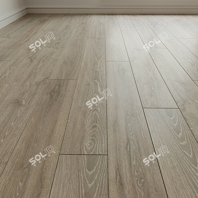 Natural Wood Parquet Flooring 3D model image 3