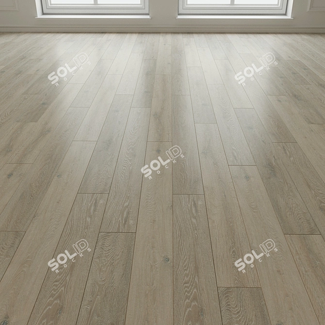 Natural Wood Laminate Parquet 3D model image 2