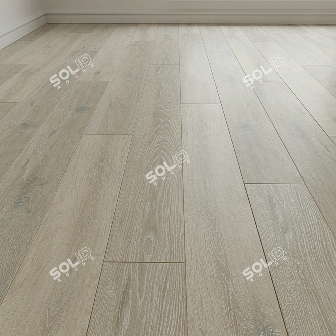 Natural Wood Laminate Parquet 3D model image 3