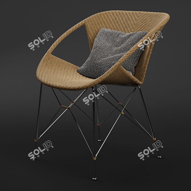 Contemporary Elegance: Suki Armchair by Janice Feldman 3D model image 3