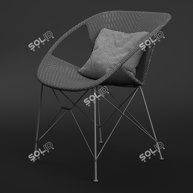 Contemporary Elegance: Suki Armchair by Janice Feldman 3D model image 5