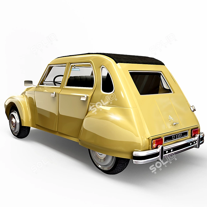 Vintage Citroen Dyane Jian 3D model image 2