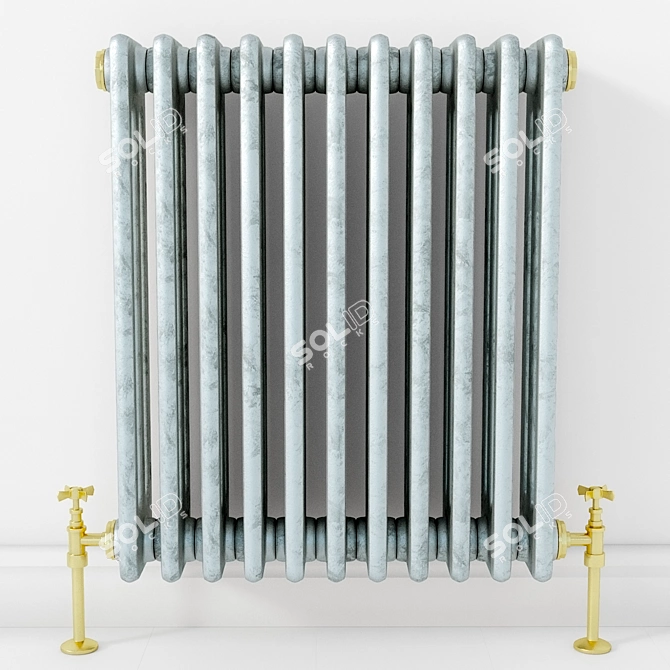 Classic Cast Iron Radiator 3D model image 1