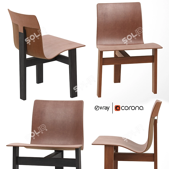 Sleek Tre 3 Chair: Perfect Proportions & Superior Quality 3D model image 1