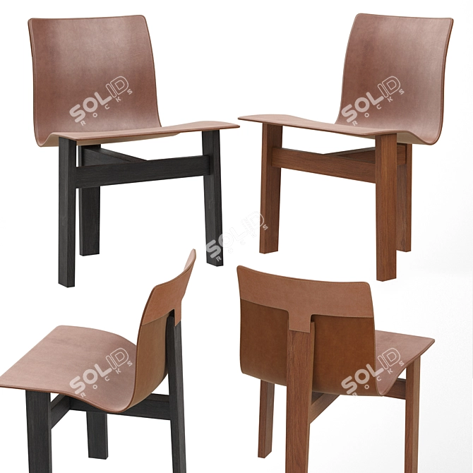 Sleek Tre 3 Chair: Perfect Proportions & Superior Quality 3D model image 4