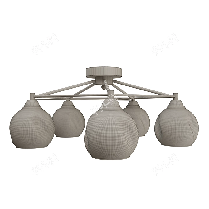 Italian Loft Style Ceiling Chandelier 3D model image 3