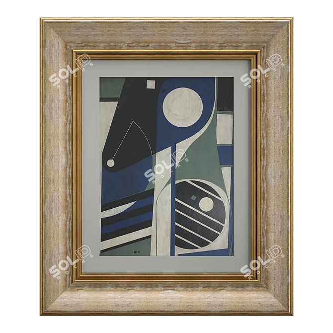 Classic Framed Artwork 3D model image 1