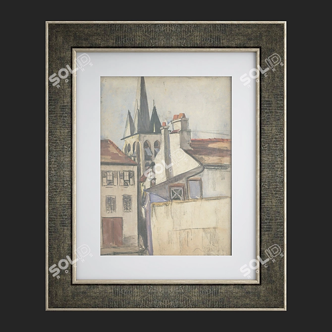 Elegant Classic Frame Art 3D model image 1