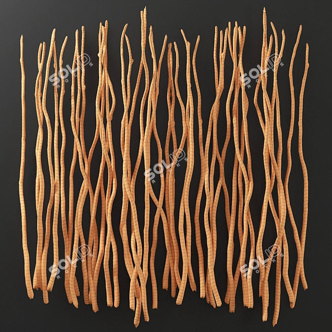 Curved Branch Decor: Versatile Long Branches 3D model image 4