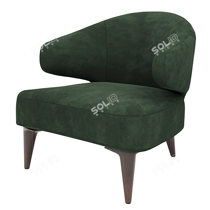 Elegant Aston Armchair: Versatile Luxury 3D model image 3