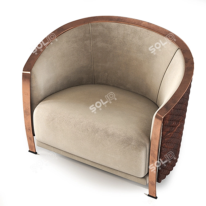 Rugiano Armchair: Elegant and Stylish 3D model image 3