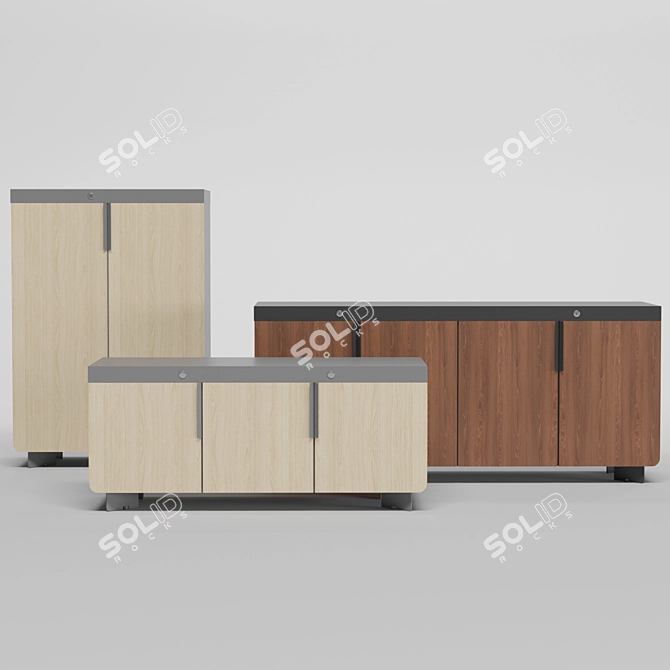 Compact Storage Cabinet 3D model image 1