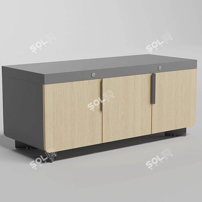Compact Storage Cabinet 3D model image 2
