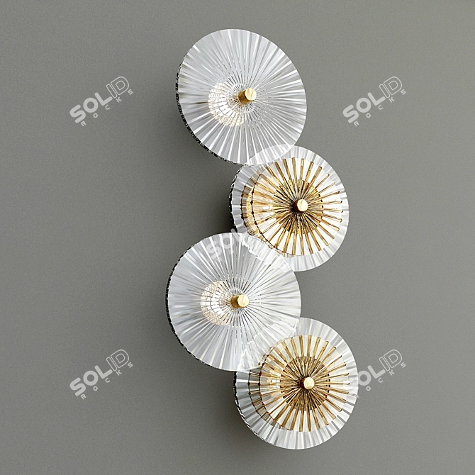 Elegant LED Wall Sconce 3D model image 1