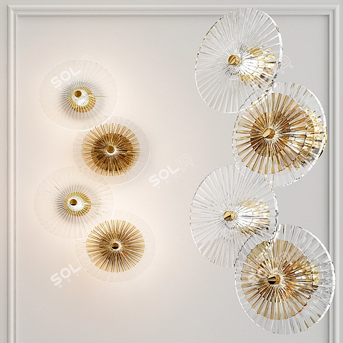 Elegant LED Wall Sconce 3D model image 2