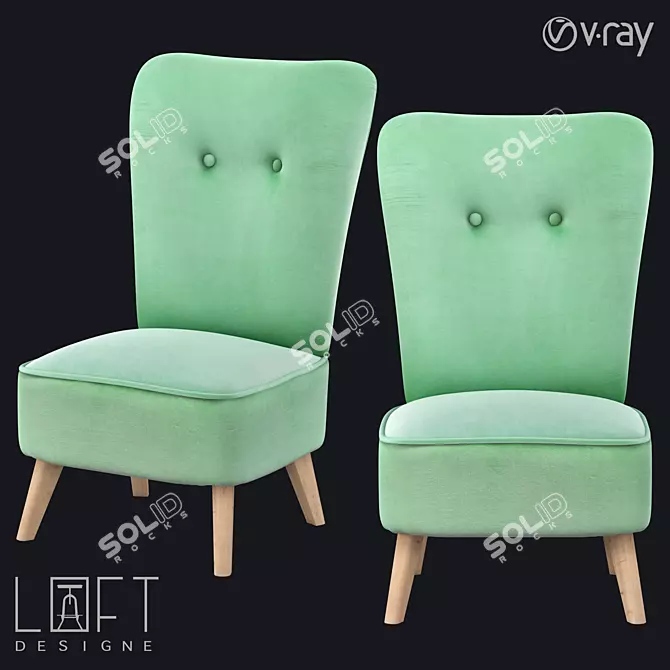 Elegant LoftDesigne Armchair 3D model image 1