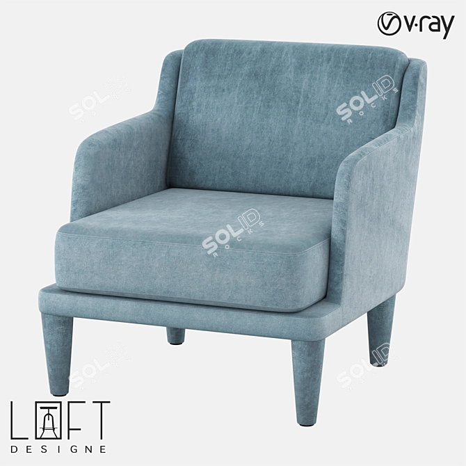 LoftDesigne Armchair 32827: Stylish and Comfortable 3D model image 1