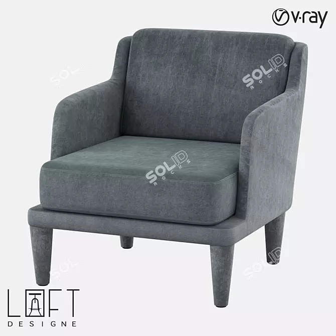 LoftDesign Armchair 32828: Stylish Seating for Your Home 3D model image 1