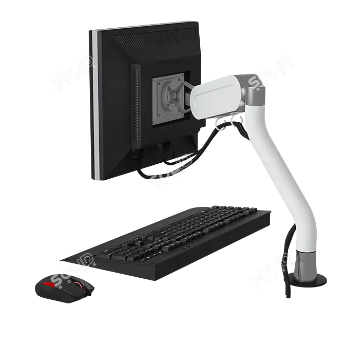 Desktop Monitor Mount Set 3D model image 2