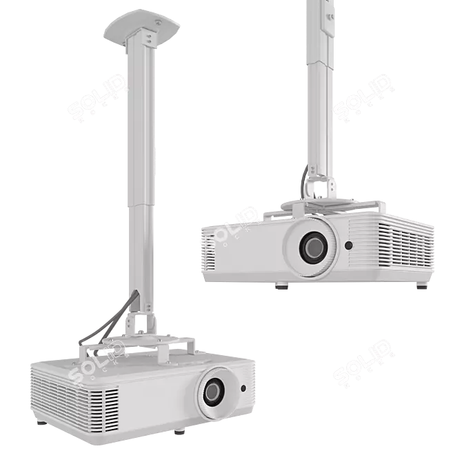 Ergofount Ceiling Mounted Projector 3D model image 1