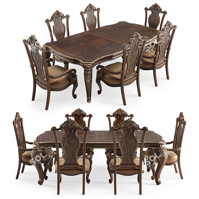 Maxwell Dining Furniture: Elegant and Functional 3D model image 1