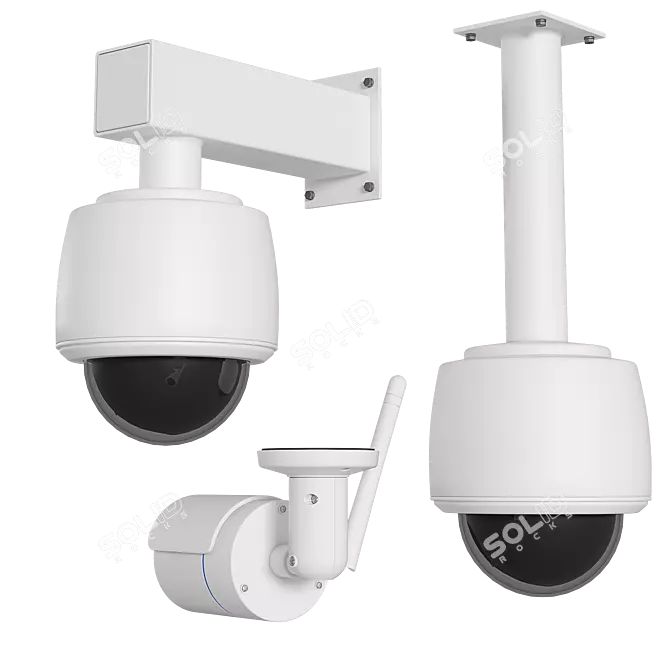 SecureEye Surveillance Camera Set 3D model image 2