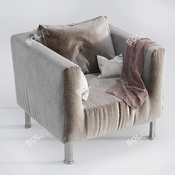 Cozy Lounge Armchair 3D model image 1