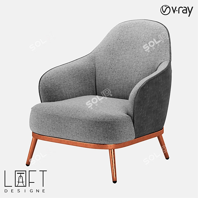 LoftDesigne Armchair 10828 Model 3D model image 1